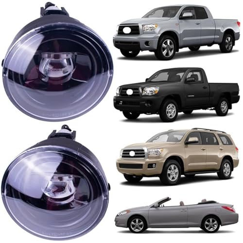 Prefer Warehouse Yellow Clear LED Fog Lights Lamps + Wiring Harness + Switch + Relays Compatible With Toyota Tundra 2007-2013 & Tacoma 2005-2011 & Solara 2004-2006 & Sequoia 2008-2015 (LED) - Image 1