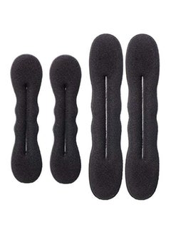 Luzen 4Pieces2Large2Small Women Hair Styler Magic Foam Sponge Donut Maker Ponytail Bun Twister Tie Hair Clip Styling Party Accessories 
