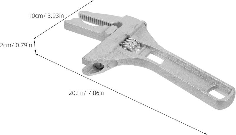 Kisangel Adjustable Multi-purpose Sink Wrench and Bathroom Faucet Spanner Tool for Plumbing Pipe Repair and Drain Maintenance with Short Handle - Image 2