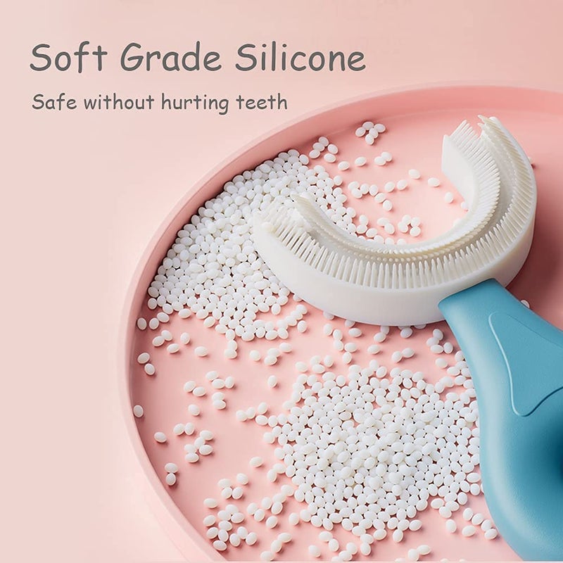 MIRARIYA U-Shaped Toothbrush for Kids Manual Whitening Toothbrush Food Grade Soft Silicone Brush Head for Kids Children, Mouth-Cleaning, 360° Oral Teeth Cleaning, Toothbrush For 2 to 6 Years -2pic - Image 4