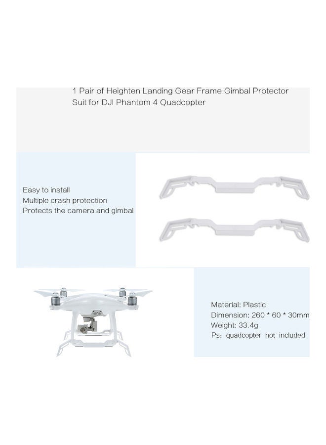 NIBEMINENT Pair Of Heighten Landing Gear Frame Gimbal Protector For Quadcopter  - Image 3