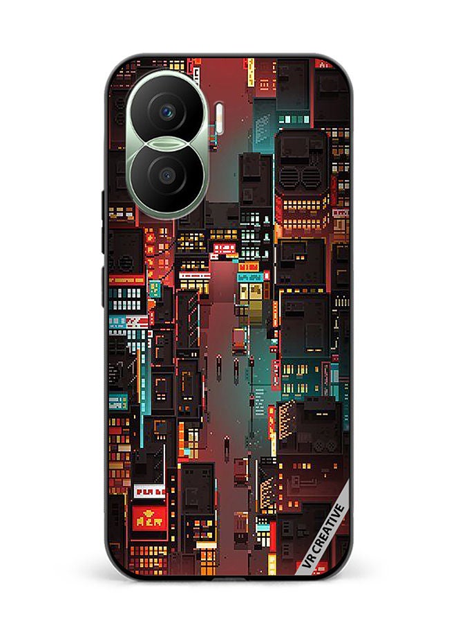 VR CREATIVE Protective Case Cover For Honor Play7T Pro Street Of Tokyo Design Multicolour - Image 1