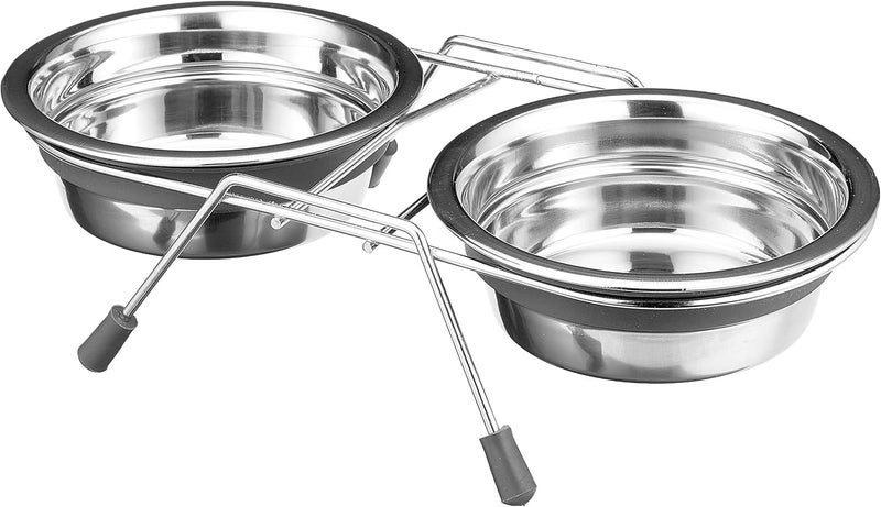 Trixie Eat on Feet Anti-Rattle Steel Bowl Set for Dogs - 250ML