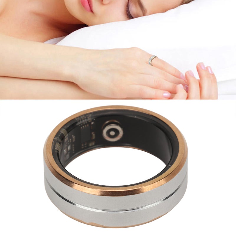 Smart Health Ring with APP Sleep Monitoring Step Counting Camera Control IP68 Waterproof Smart Ring Fitness Tracker for Men Women Silver Gold Type 10 - Image 1