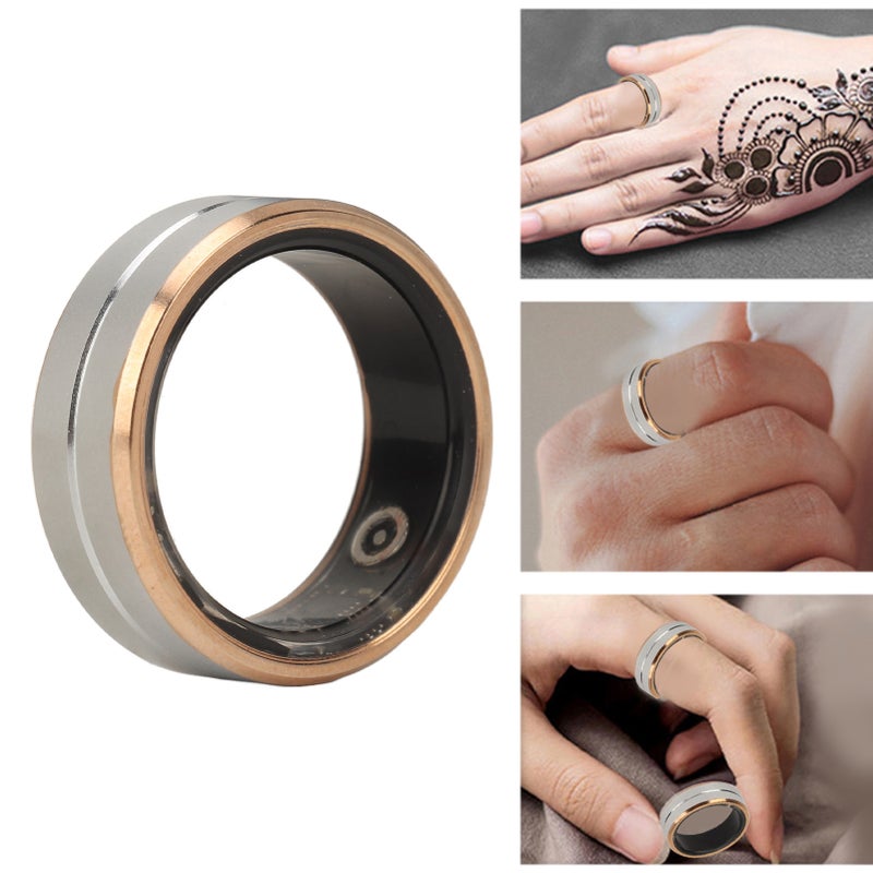 Smart Health Ring with APP Sleep Monitoring Step Counting Camera Control IP68 Waterproof Smart Ring Fitness Tracker for Men Women Silver Gold Type 10 - Image 3