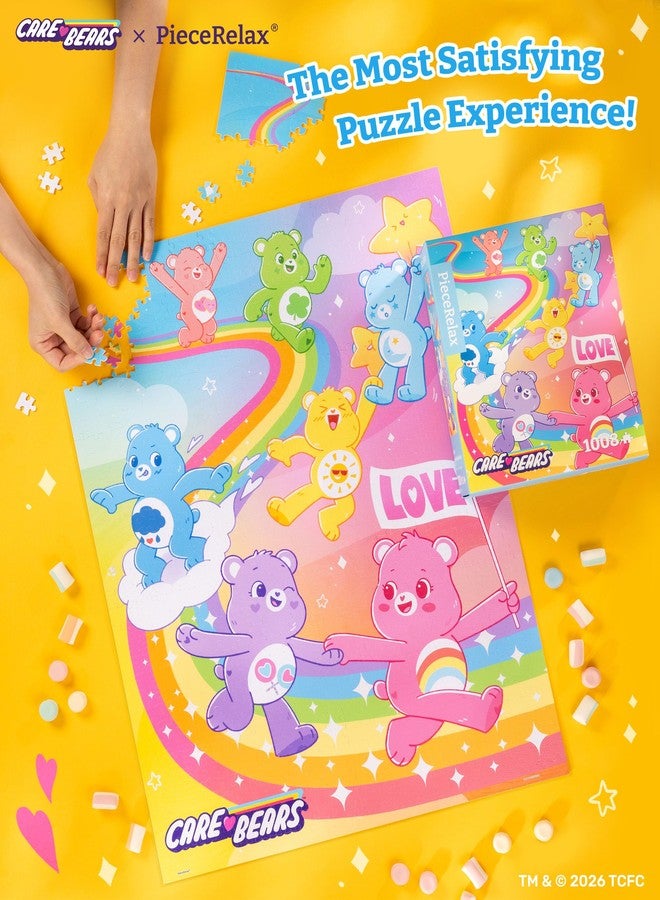 PieceRelax Care Bears™ by PieceRelax PieceClicks Plastic Jigsaw Puzzle for Adults 1000 Pieces - Love on The Rainbow Road - 25.2 X 18.9 Inches, Most Satisfying Table Games, No Glue Needed [U1155] - Image 2
