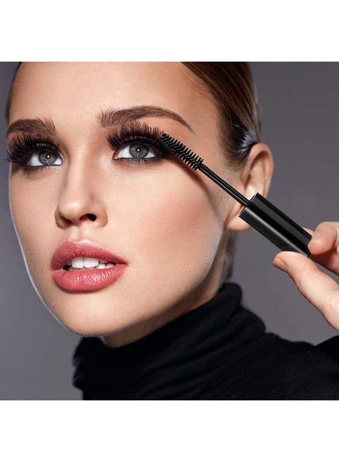 Maitys 30 Pieces 10 ml Empty Mascara Tubes Eyelash Wand Refillable Clear Bottles Cream Container with 4 Pieces Transparent Funnels Transferring Castor Oil for DIY Cosmetics (Black) - Image 5