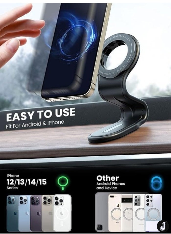 JAJEEK Flat Car Phone Holder – Stylish & Sleek Design with Non-Slip Grip for Secure Hands-Free Smartphone Use - Image 2