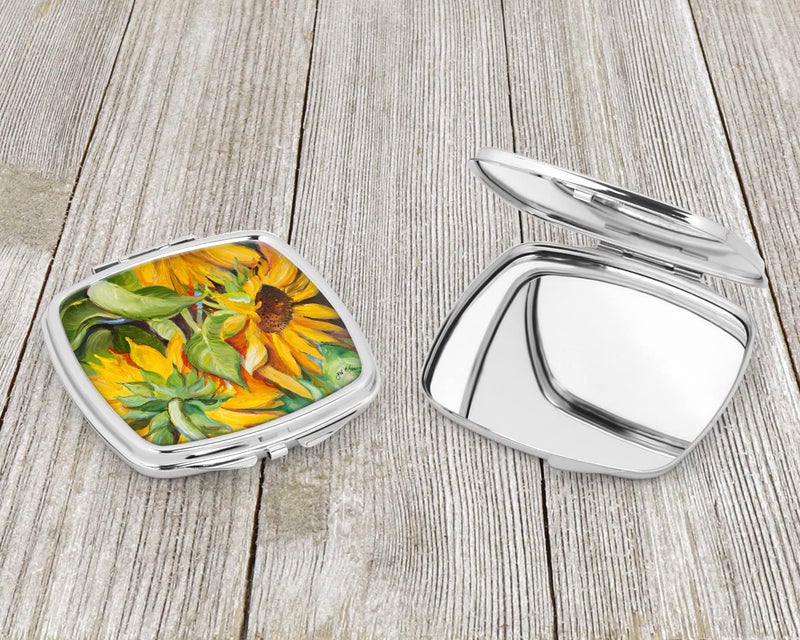 Caroline's Treasures JMK1266SCM Sunflowers Compact Mirror Decorative Travel Makeup Mirror for Women Girls Gifts Pocket Makeup Mirror Folding Handheld - Image 3