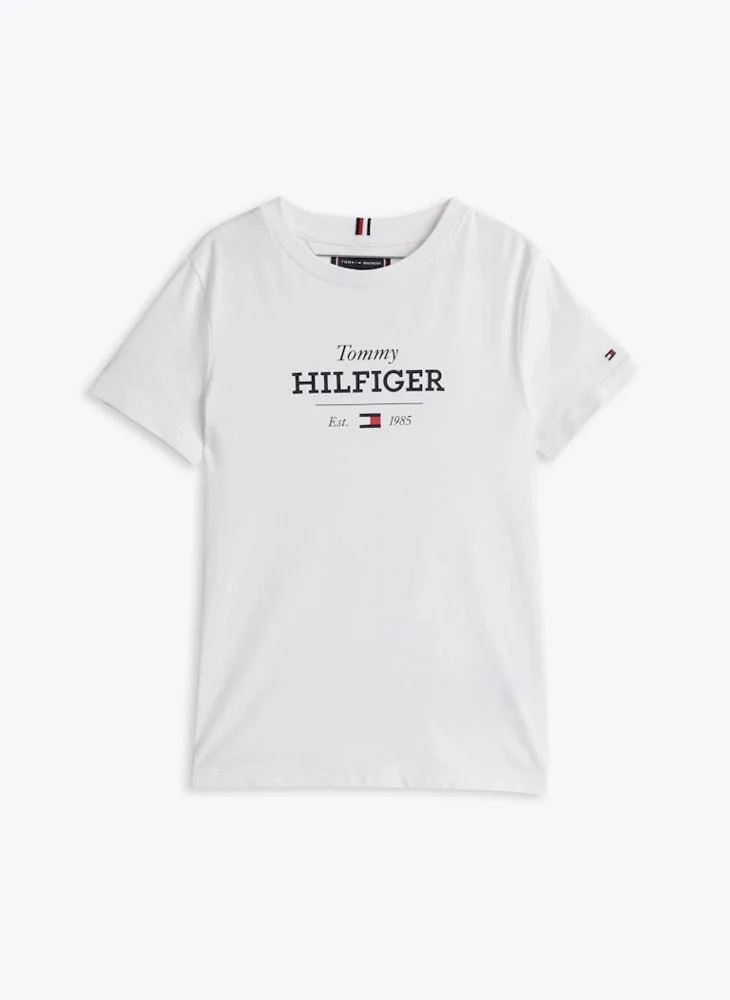 TOMMY HILFIGER Youth Monotype 1985 Logo Label Regular T-Shirt