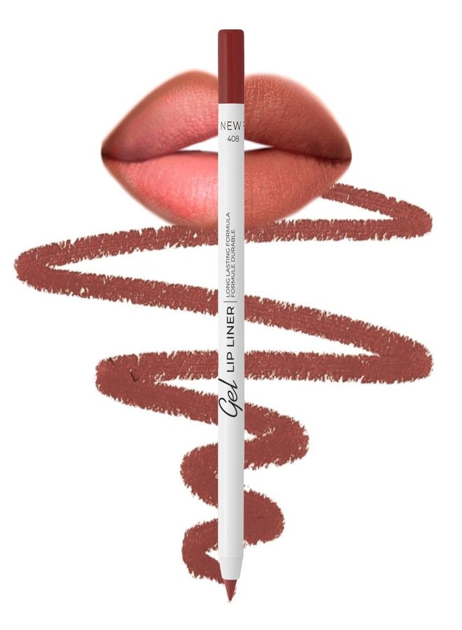 Lamel- Long lasting- Gel Lip Liner-№408- Rose Plum| Sharpenable Pencil | Adds Colour & Texture to the Lips | Waterproof Smudge | Proof Precision & Enriched with Nourishing Ingredients | 1.8gm - Image 1