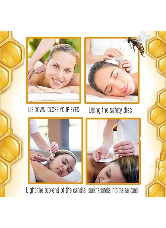 Beeswax Ear Candles Wax Removal Natural Ear Wax Candles for Ear Candling Wax Removal Ear Candling Candles for Ear Cleaning Ear Wax Candle Ear Wax Removal Kit Earwax Cleaning Kit for Adults