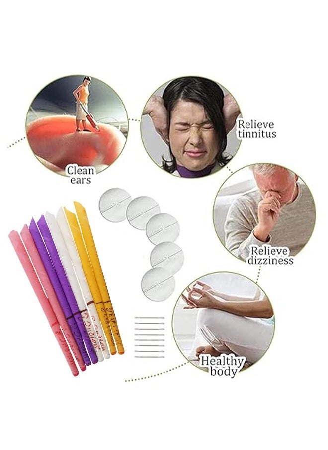 Beeswax Ear Candles Wax Removal Natural Ear Wax Candles for Ear Candling Wax Removal Ear Candling Candles for Ear Cleaning Ear Wax Candle Ear Wax Removal Kit Earwax Cleaning Kit for Adults