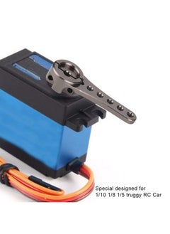 Dilwe Steering Servo Horn Arm Aluminum Alloy Long Steering Servo Horn Arm 25T Compatible With 1/10 1/8 1/5 Rc Car()  - Image 4