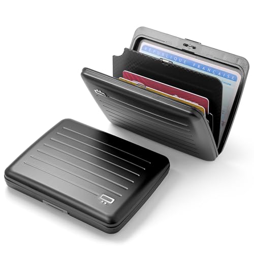 ÖGON -DESIGNS- Aluminum wallet, Large capacity with metal lock, RFID Protection against fraud and demagnetization, Smart Case OSLO Large model - Image 2