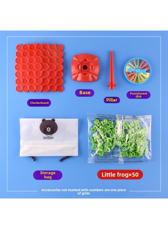 Frog Balance Tree Concentration Training Children's Jenga Parent-child Multi-person Interactive Battle Desktop Educational Toys-Color:Frog Balance Tree  English Color Box  - Image 5