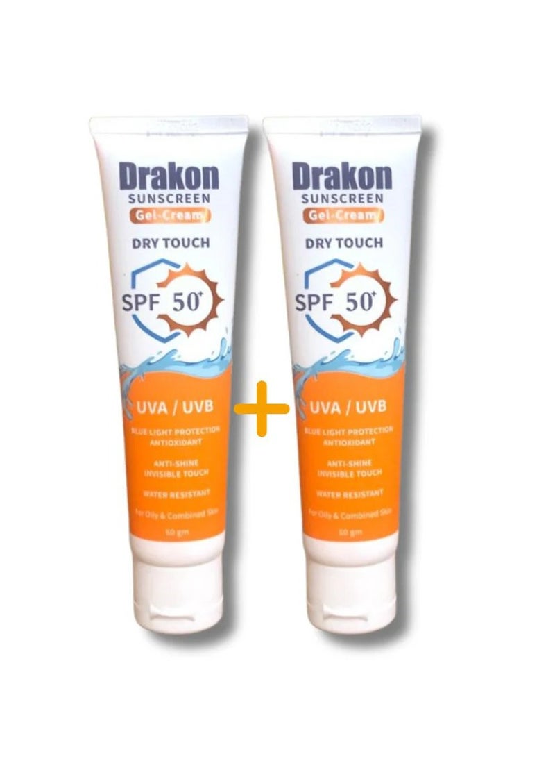 DRAKON Sunscreen Gel- Cream 60 gm 1+1  - Image 1