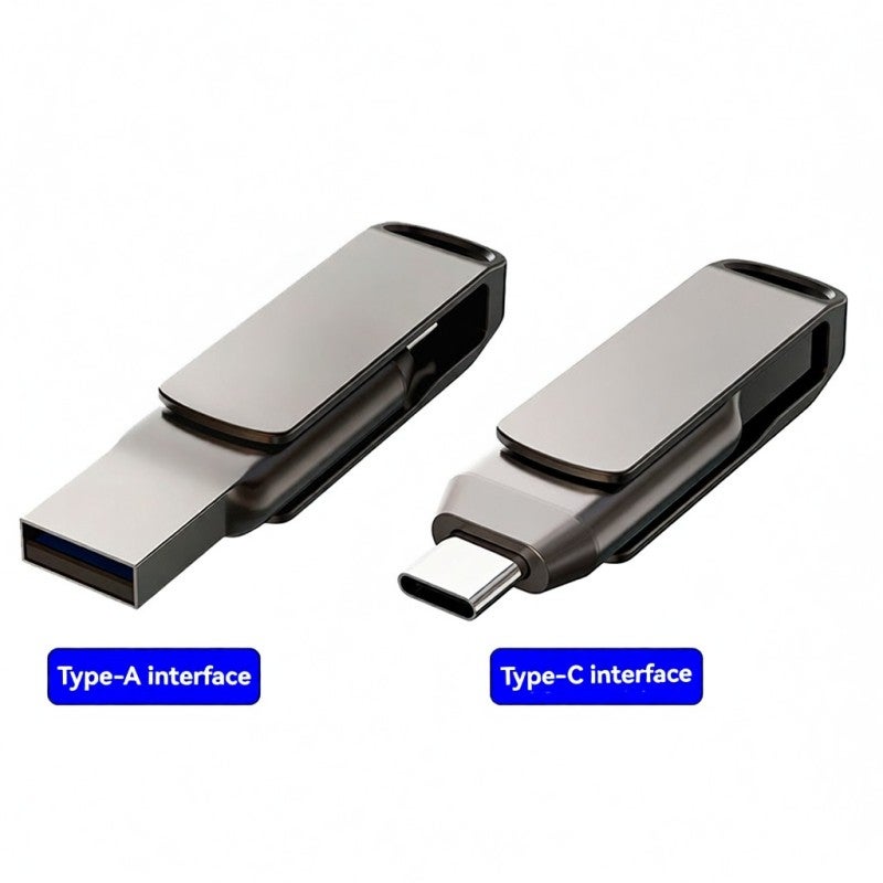 محرك أقراص فلاش USB 3.1 بسعة 32 جيجابايت بموصل مزدوج Type-C - سرعة قراءة تصل إلى 130 ميجابايت/ثانية - تصميم معدني متين لتخزين بيانات الهاتف والكمبيوتر - Image 5