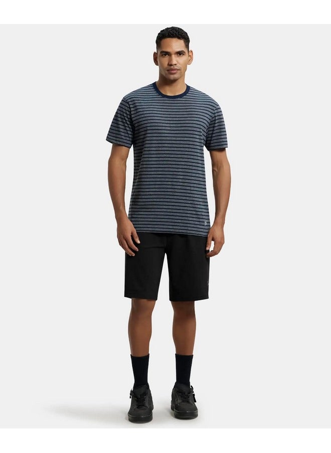 JOCKEY - Jockey Men's Regular Fit T-Shirt (2715-01_Navy & Charcoal Melange XL) - Image 1