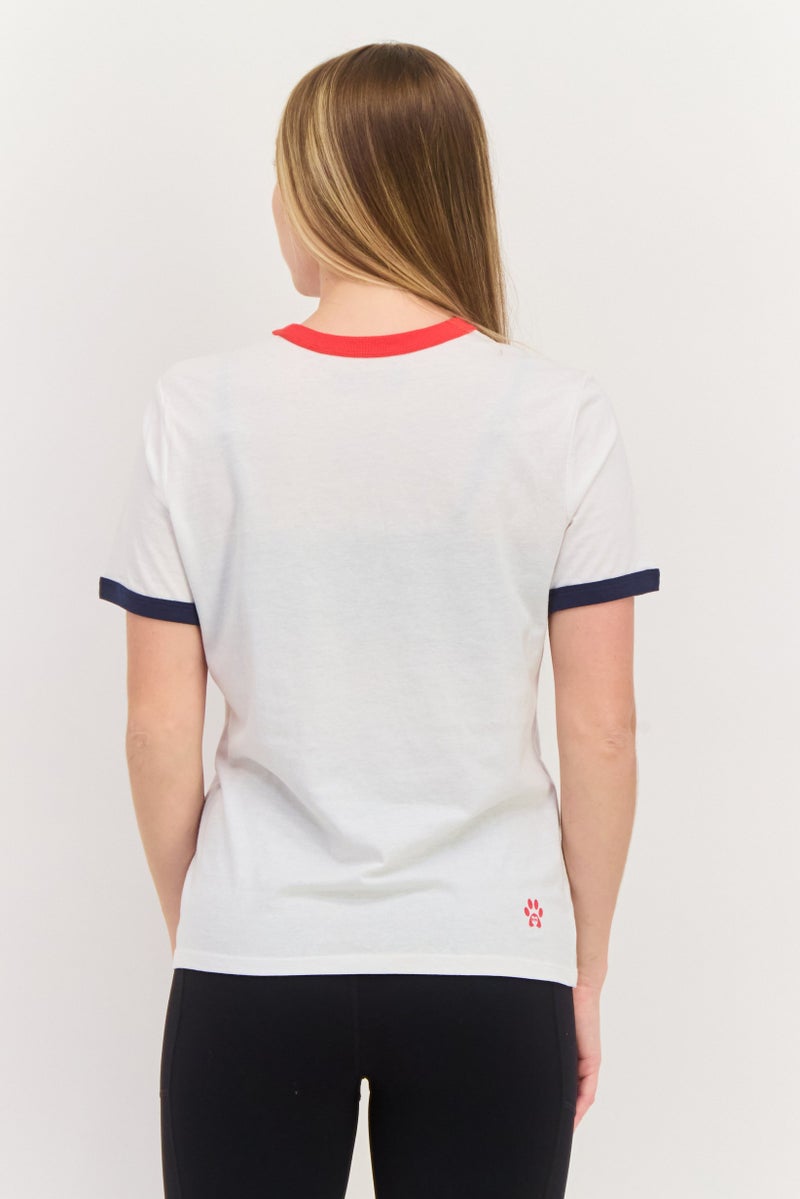 SKECHERS Women Sportswear Fit Short Sleeve Outdoor T-Shirt, White - Image 2