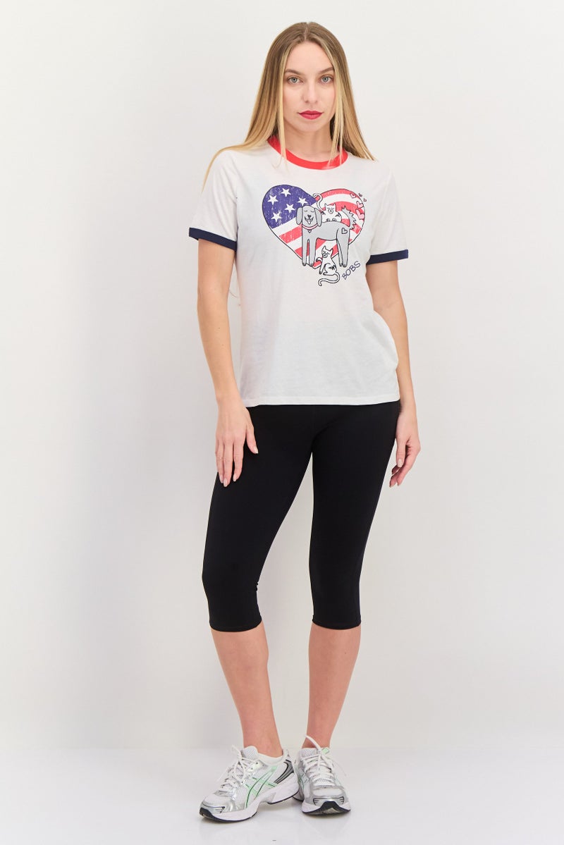 SKECHERS Women Sportswear Fit Short Sleeve Outdoor T-Shirt, White - Image 4
