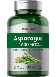 Piping Rock Asparagus Supplement 1600Mg  250 Capsules  Root Extract  Nongmo Gluten Free  - Image 1