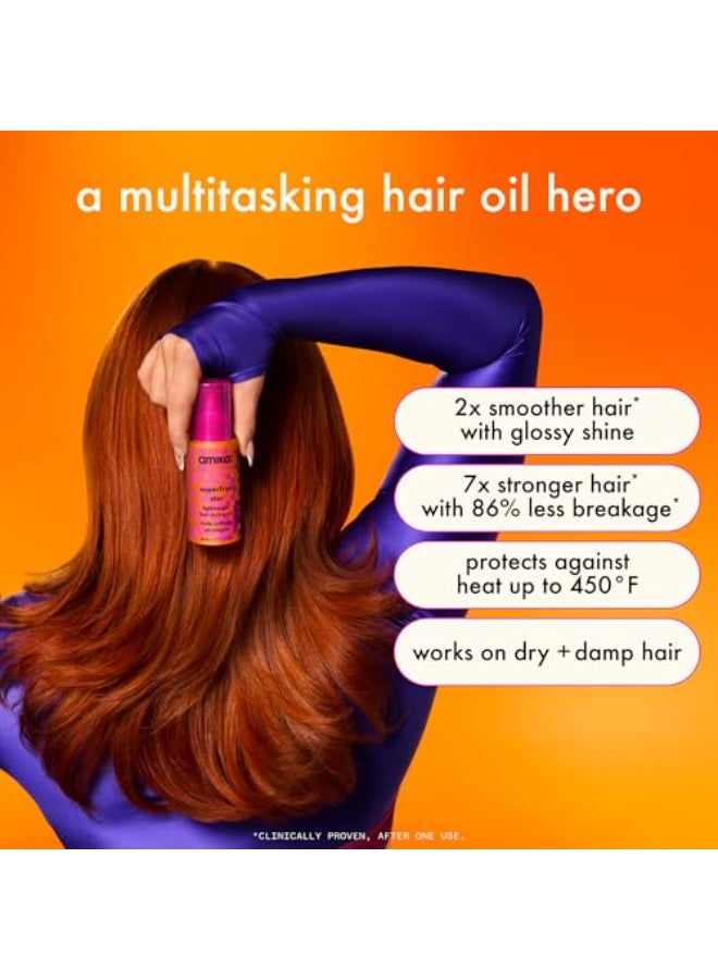 amika superfruit star lightweight hair styling heat defense oil 17oz heat protection strengthen reduce breakage smooth frizz add glossy shine - Image 3