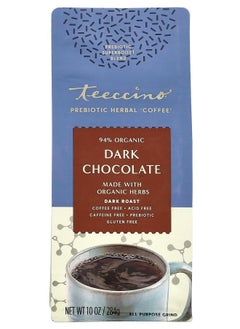 teeccino Prebiotic Herbal Coffee Dark Chocolate Dark Roast Caffeine Free 10 oz (284 g) 