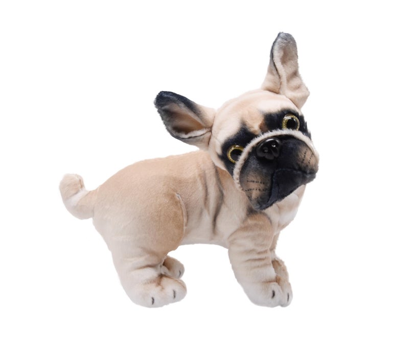 YONLIT Lifelike French Bulldog Stuffed Animal Animated Plush Puppy Toy Doll Super Realistic Dogs Act Like Real Excellent Gifts for Kids Birthday Party Dog Collection 9 Inches Bulldog - Image 2