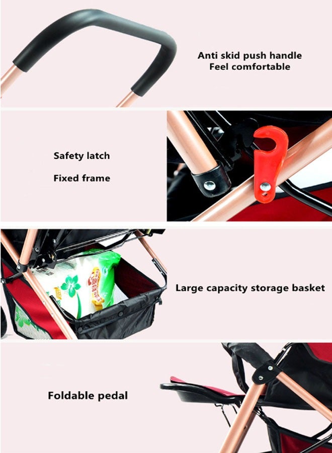keke Adjustable Baby Single Stroller With Storage Basket, Easy To Fold, and Compact Design - Image 5
