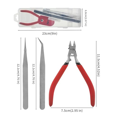 HOUSERAN 4.52inch Model Nippers, Modeling Tools for Plastic Models, Model Nippers 9pcs set, Gundam Tool Kit, Model Building Tools, Plastic Model Clippers, Hobby Tools for Miniatures - Image 2