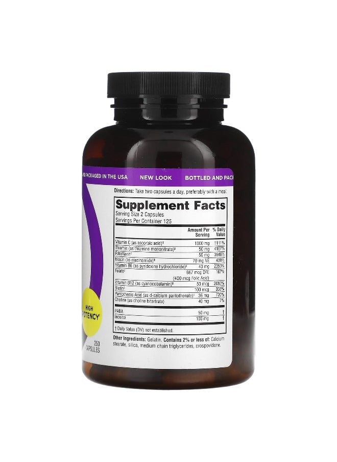 Twinlab Twinlab, Stress B-Complex Caps, 250 Capsules  - Image 2