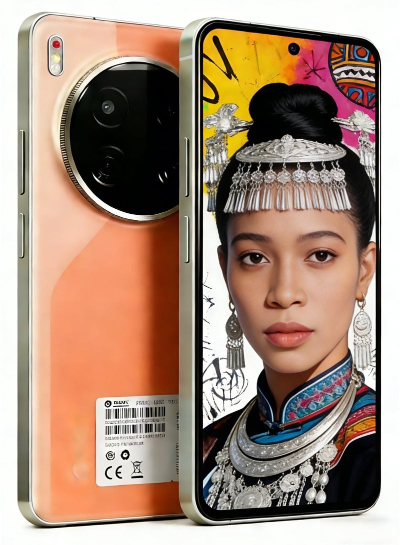 CCIT A50Plus 5G Smartphone - 6.8" FullHD Display, 6GB RAM, 128GB ROM, 6000mAh Battery, Android 15 -Orange - Image 1