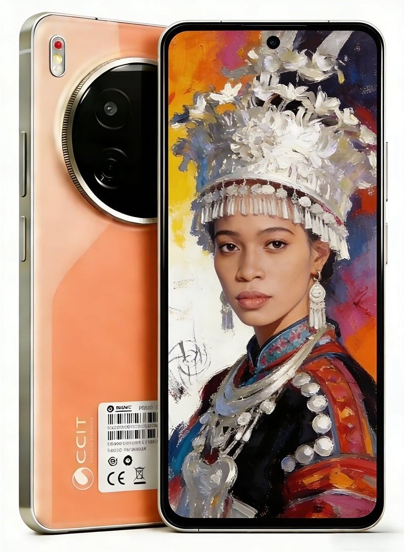 CCIT A50Plus 5G Smartphone - 6.8" FullHD Display, 6GB RAM, 128GB ROM, 6000mAh Battery, Android 15 -Orange - Image 2