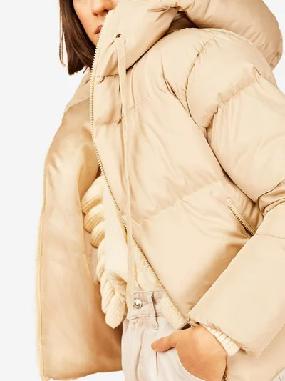 Bianco Lucci LUCCI Hooded Puffer Coat