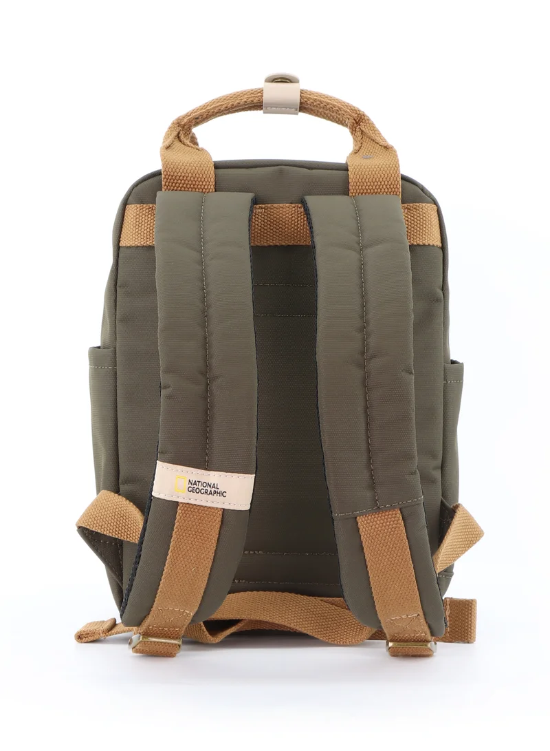 NATIONAL GEOGRAPHIC National Geographic LEGEND Small Backpack Khaki For Men And Women, Durable Water Resistant Padded Laptop Casual Daypack, Bag For School College Office Leisure Outdoor Travel