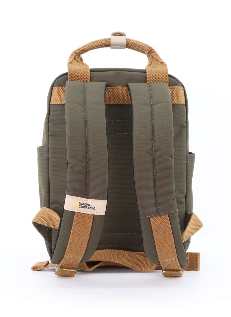 NATIONAL GEOGRAPHIC National Geographic LEGEND Small Backpack Khaki For Men And Women, Durable Water Resistant Padded Laptop Casual Daypack, Bag For School College Office Leisure Outdoor Travel  - Image 4