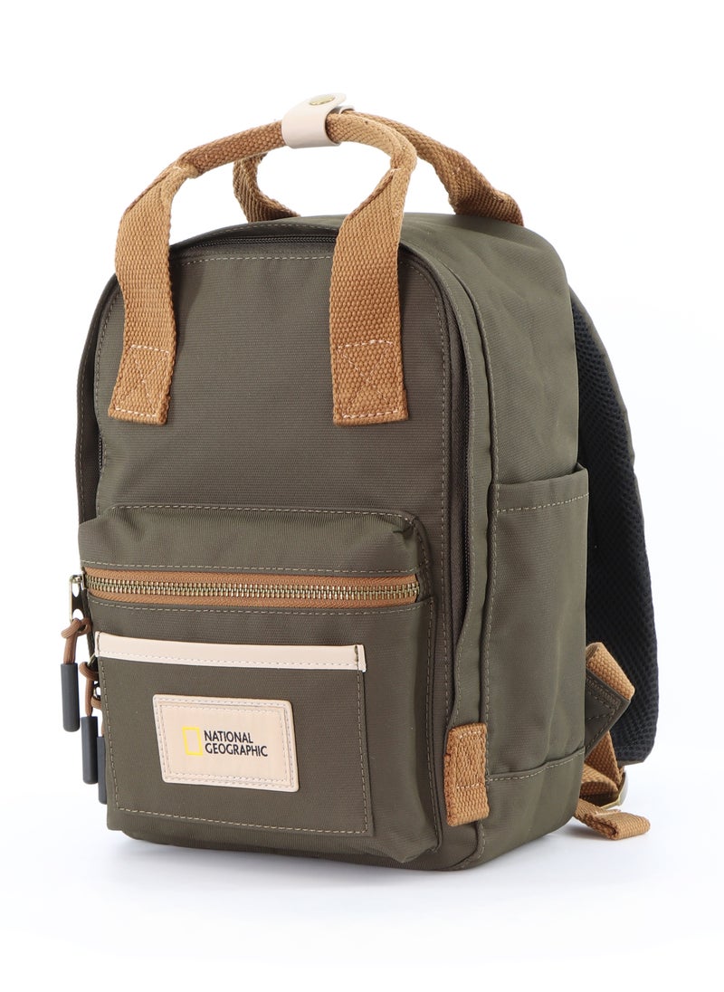 NATIONAL GEOGRAPHIC National Geographic LEGEND Small Backpack Khaki For Men And Women, Durable Water Resistant Padded Laptop Casual Daypack, Bag For School College Office Leisure Outdoor Travel  - Image 2