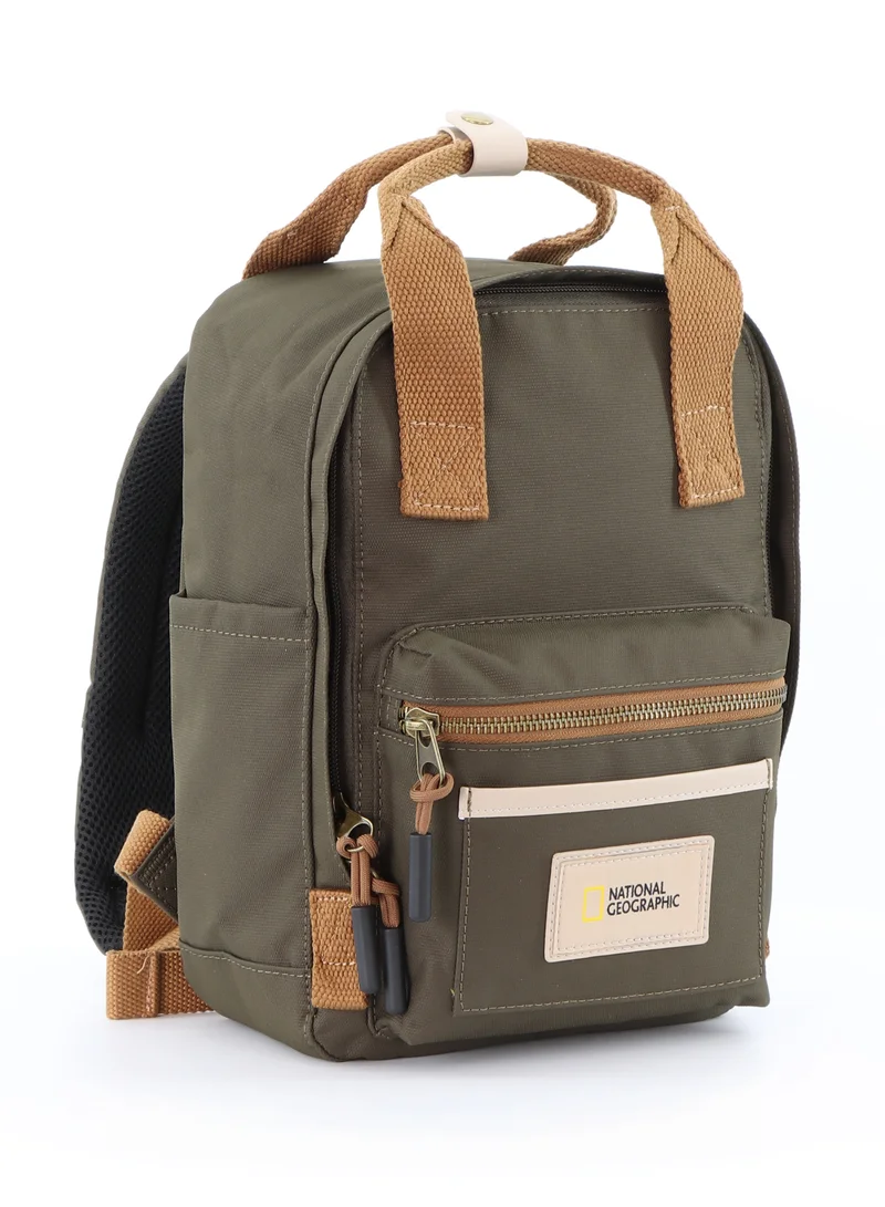 NATIONAL GEOGRAPHIC National Geographic LEGEND Small Backpack Khaki For Men And Women, Durable Water Resistant Padded Laptop Casual Daypack, Bag For School College Office Leisure Outdoor Travel