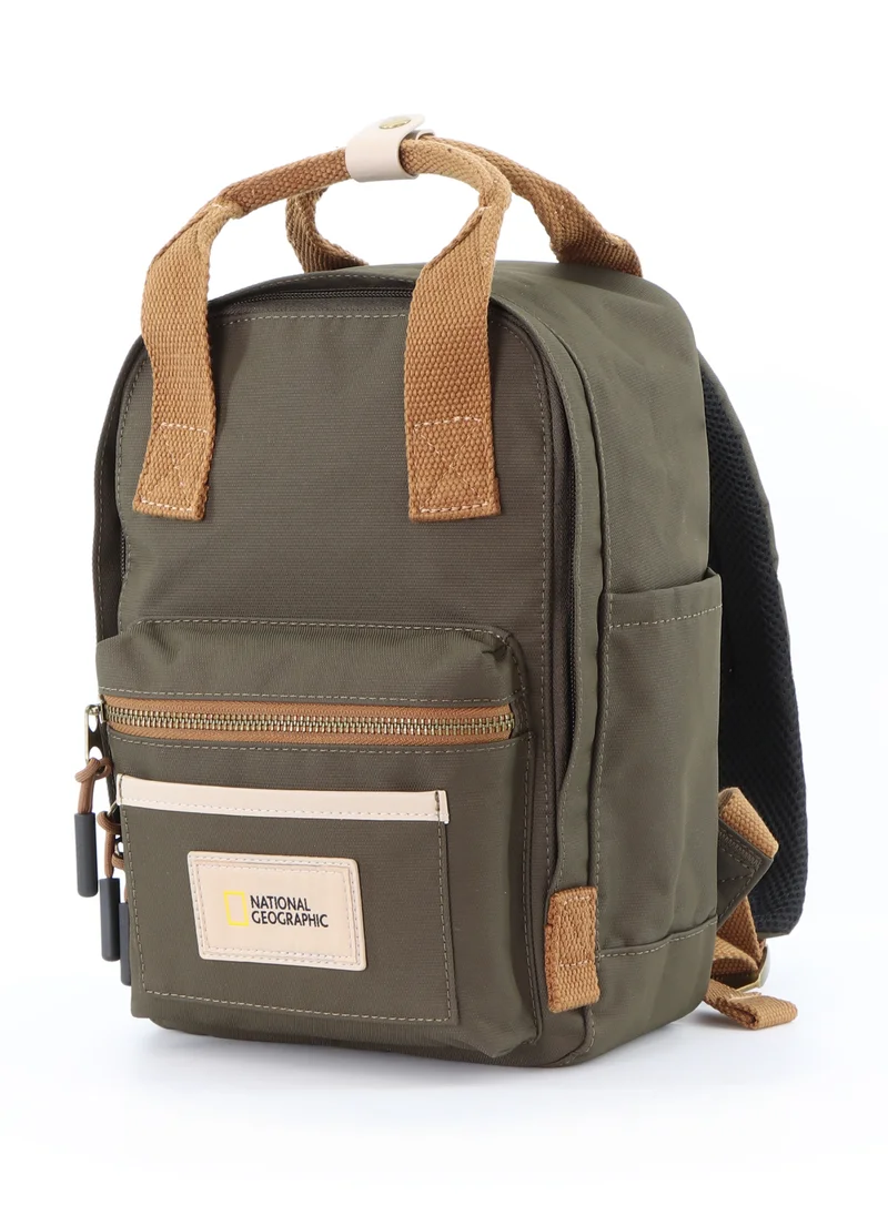 ناشيونال چيوغرافيك National Geographic LEGEND Small Backpack Khaki For Men And Women, Durable Water Resistant Padded Laptop Casual Daypack, Bag For School College Office Leisure Outdoor Travel