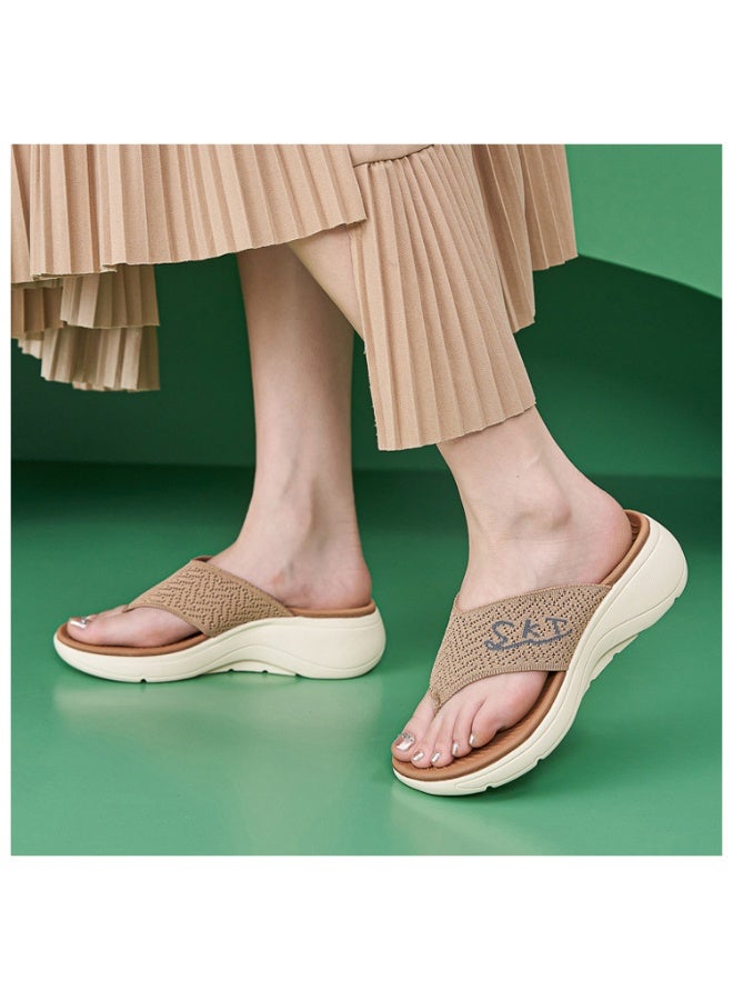 NIBEMINENT Thick-Soled Slippers Lightweight Non-Slip Comfortable Casual Sports Flip-Flops Spring Summer  Simple Slippers  - Image 3