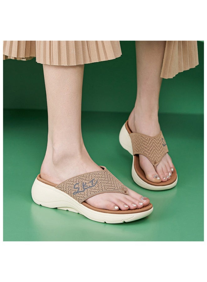 NIBEMINENT Thick-Soled Slippers Lightweight Non-Slip Comfortable Casual Sports Flip-Flops Spring Summer  Simple Slippers  - Image 4
