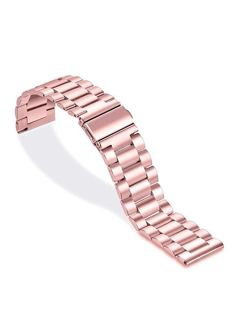 Watch 20mm Metal Stainless Steel Band Luxurious  RoseGOLD Gold Strap - Image 1