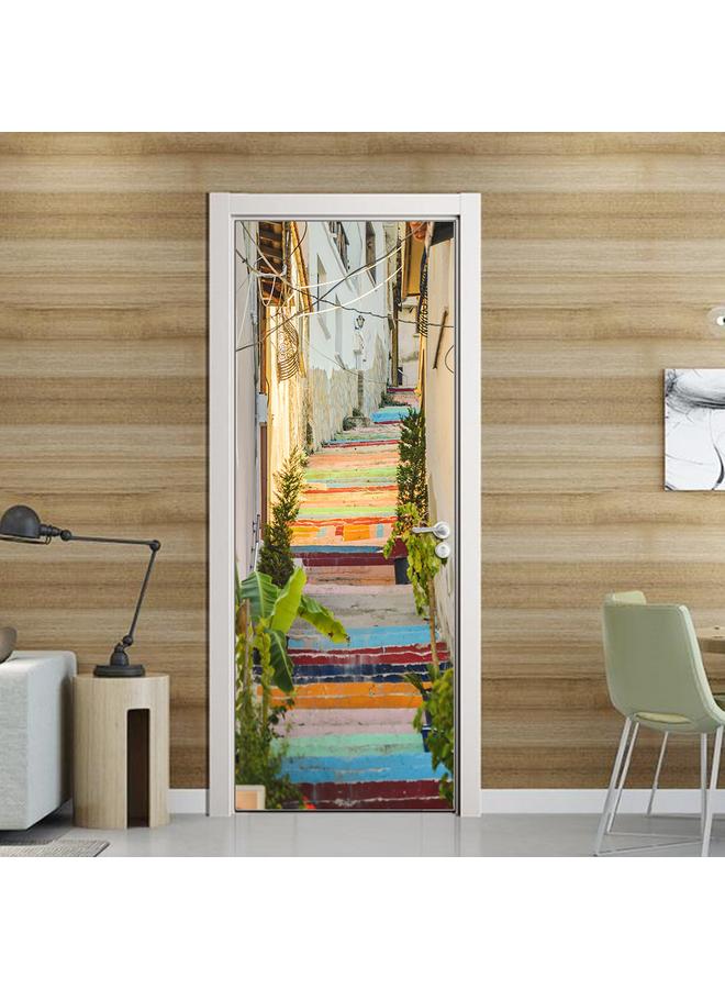 Bluejw Special Price Scenery Series Decorative Stickers 3D Simulation Door Stickers Removable Wall Stickers Bedroom Living Room Renovation PVC Wallpaper  - Image 4