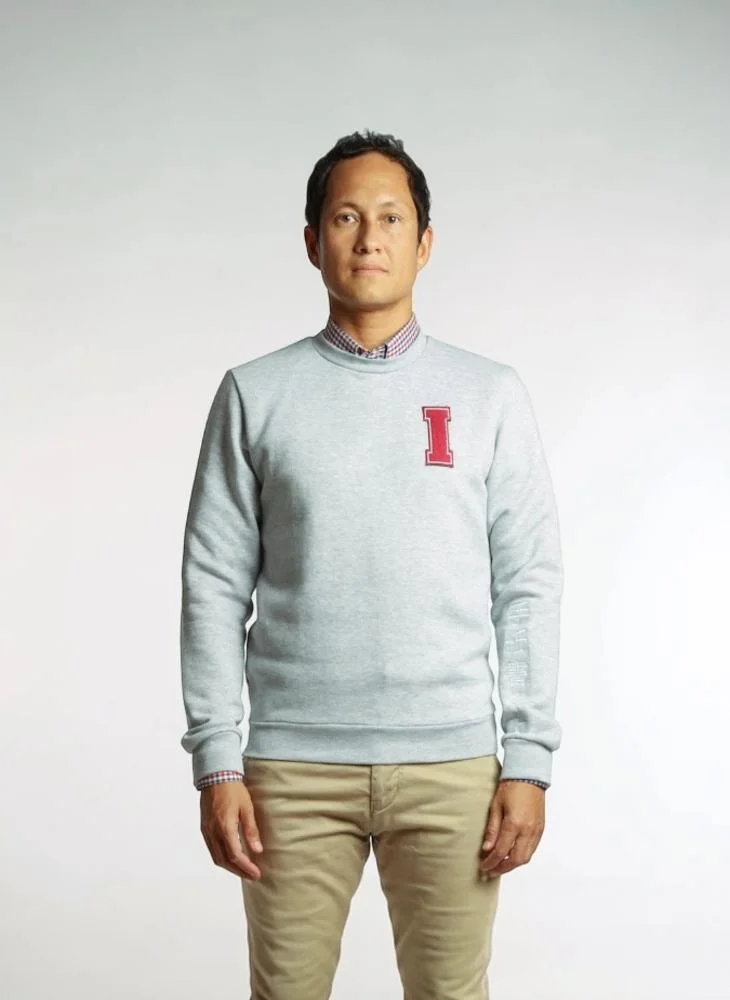 I'LL WRITE YOU LETTERS Grey Varsity Sweatshirt