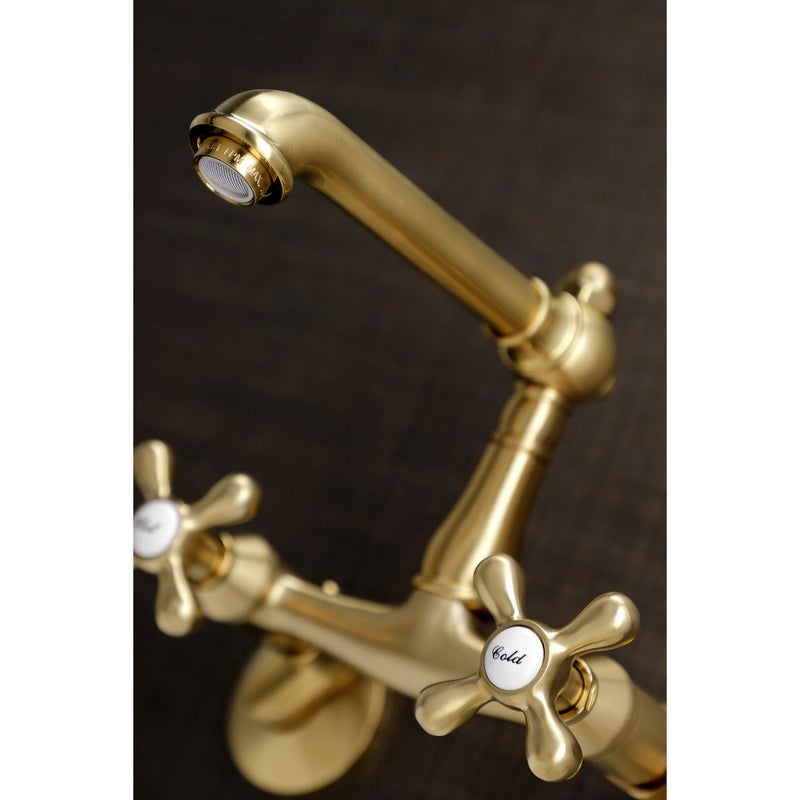 Kingston Brass KS7227AX English Country Kitchen Faucet  8.75 x 5.06 x 2.75  Brushed Brass - Image 3