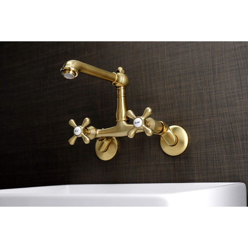 Kingston Brass KS7227AX English Country Kitchen Faucet  8.75 x 5.06 x 2.75  Brushed Brass - Image 5