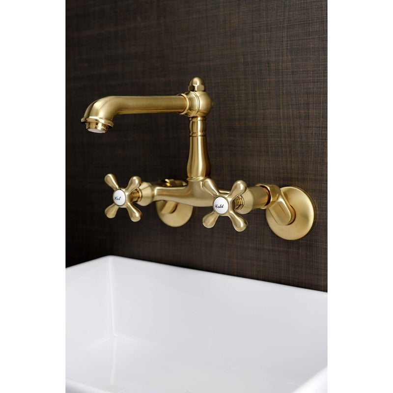 Kingston Brass KS7227AX English Country Kitchen Faucet  8.75 x 5.06 x 2.75  Brushed Brass - Image 4