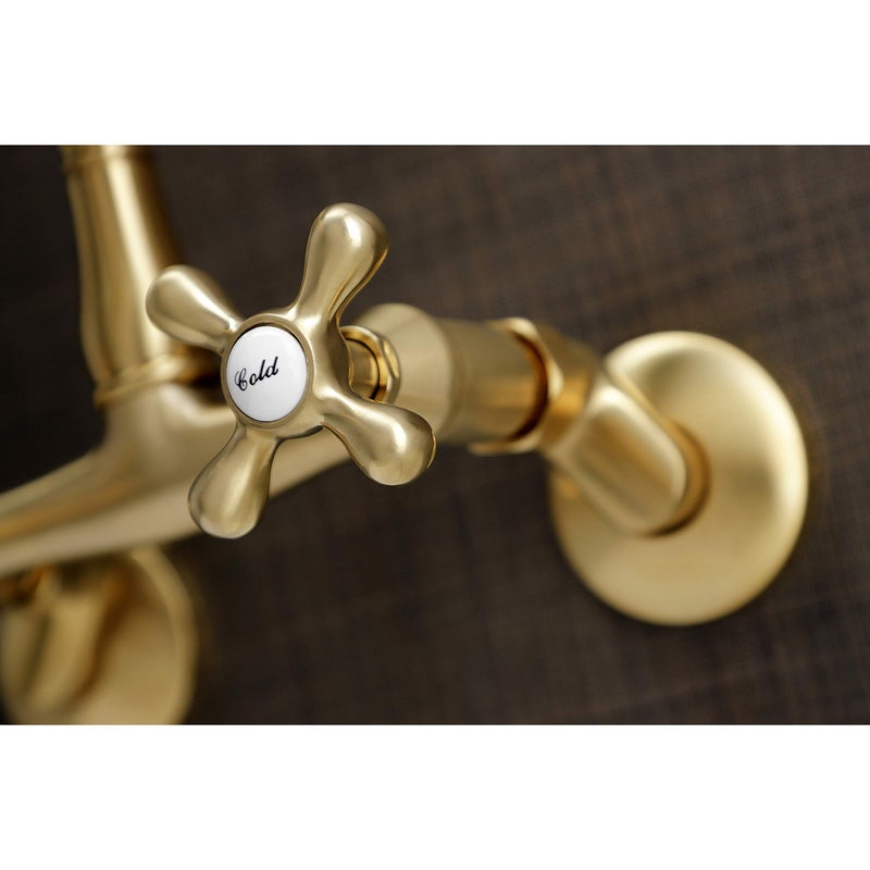 Kingston Brass KS7227AX English Country Kitchen Faucet  8.75 x 5.06 x 2.75  Brushed Brass - Image 2