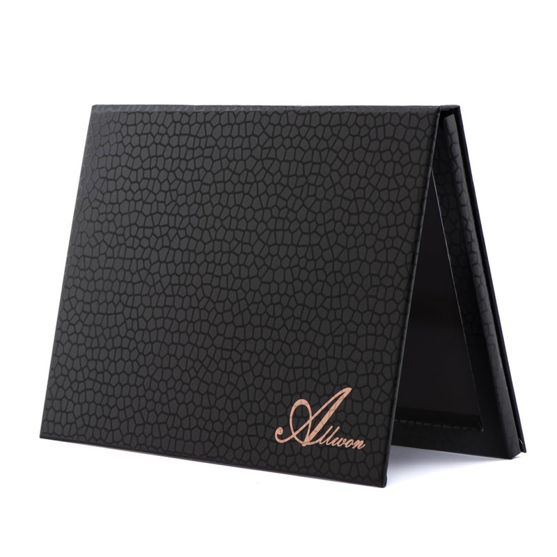 Allwon Magnetic Palette Empty Makeup Palette with Mirror for Eyeshadow Lipstick Blush Powder (Black) - Image 1